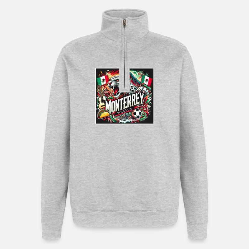 Monterrey Mexico Cities Design - Quarter-Zip Sweatshirt - heather grey