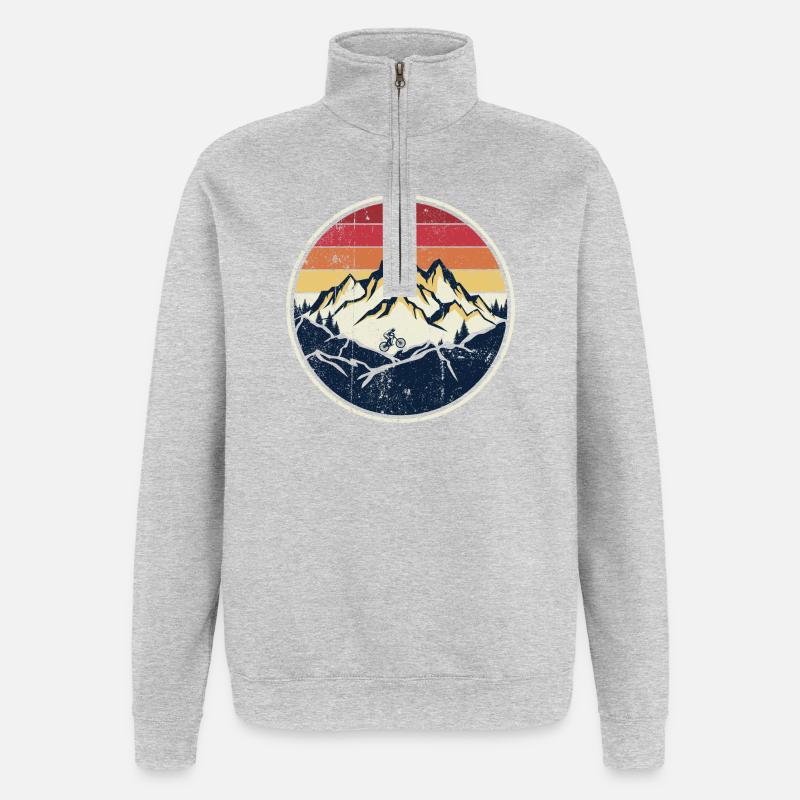 VTT Sunset Crest - Sweat à zip 1/4 - gris chiné