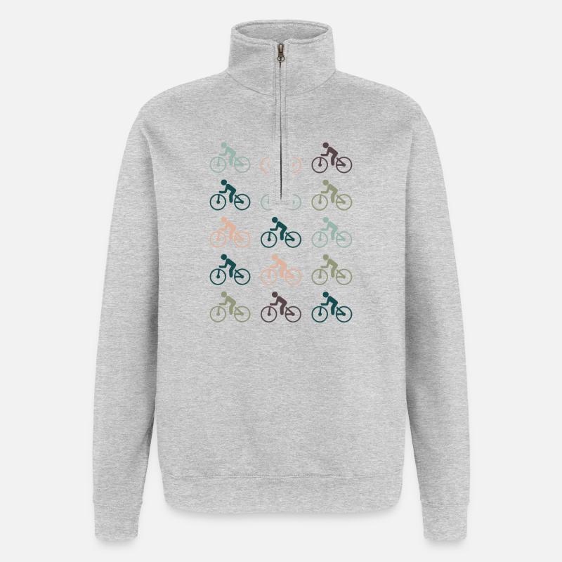 Bicycle - Quarter-Zip Sweatshirt - heather grey