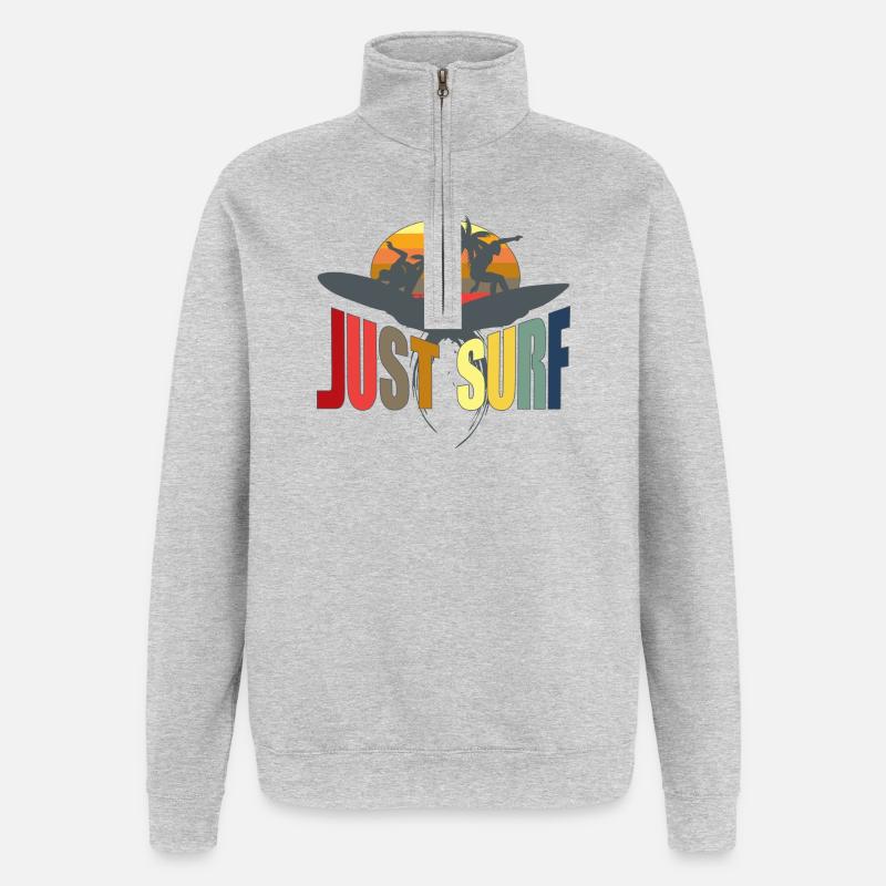 surf - Quarter-Zip Sweatshirt - heather grey