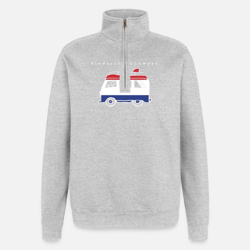 NiederlandeCamper - Quarter-Zip-Sweatshirt - Grau meliert