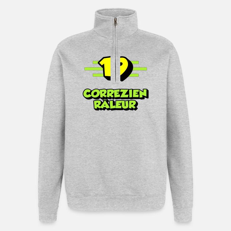 Correzien râleur - Sweat à zip 1/4 - gris chiné
