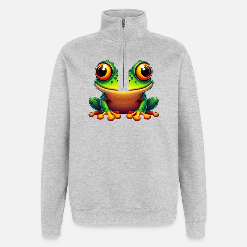 Frog - Quarter-Zip Sweatshirt - heather grey