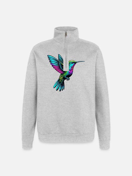 Colibri - Sweat à zip 1/4 - gris chiné