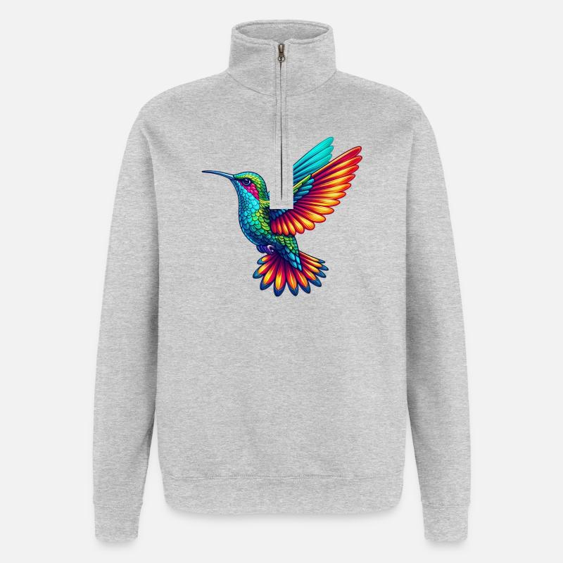 Kolibri - Quarter-Zip-Sweatshirt - Grau meliert