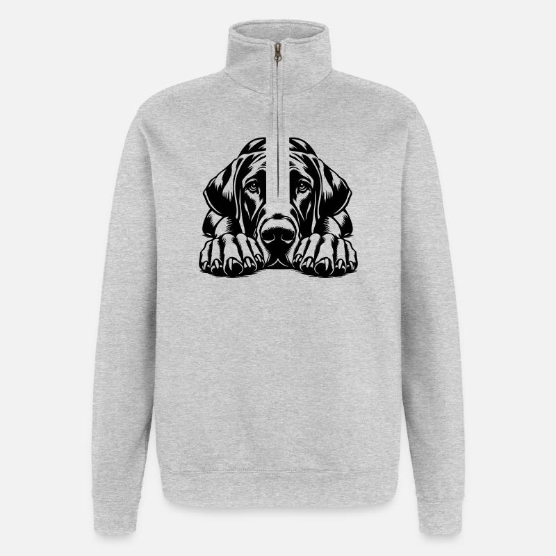 Great Dane - Quarter-Zip Sweatshirt - heather grey
