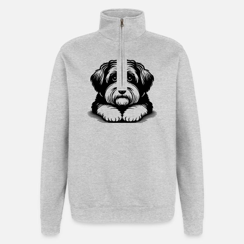 Havanese - Quarter-Zip Sweatshirt - heather grey