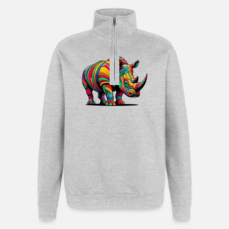 Nashorn - Quarter-Zip-Sweatshirt - Grau meliert