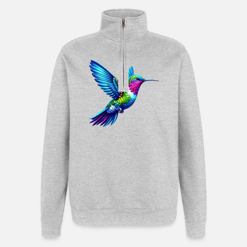 Colibri - Sweat à zip 1/4 - gris chiné