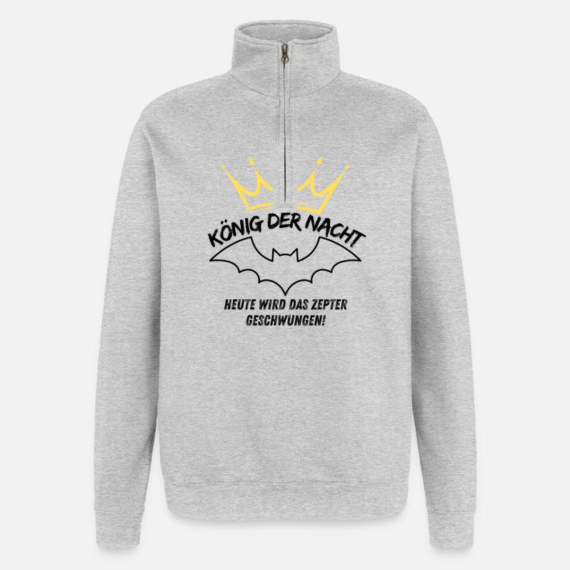 Junggesellenabschied - Quarter-Zip-Sweatshirt - Grau meliert