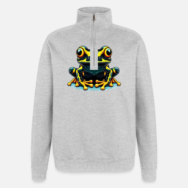 Frosch - Quarter-Zip-Sweatshirt - Grau meliert