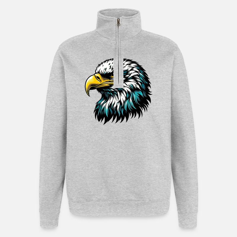 Aigle - Sweat à zip 1/4 - gris chiné