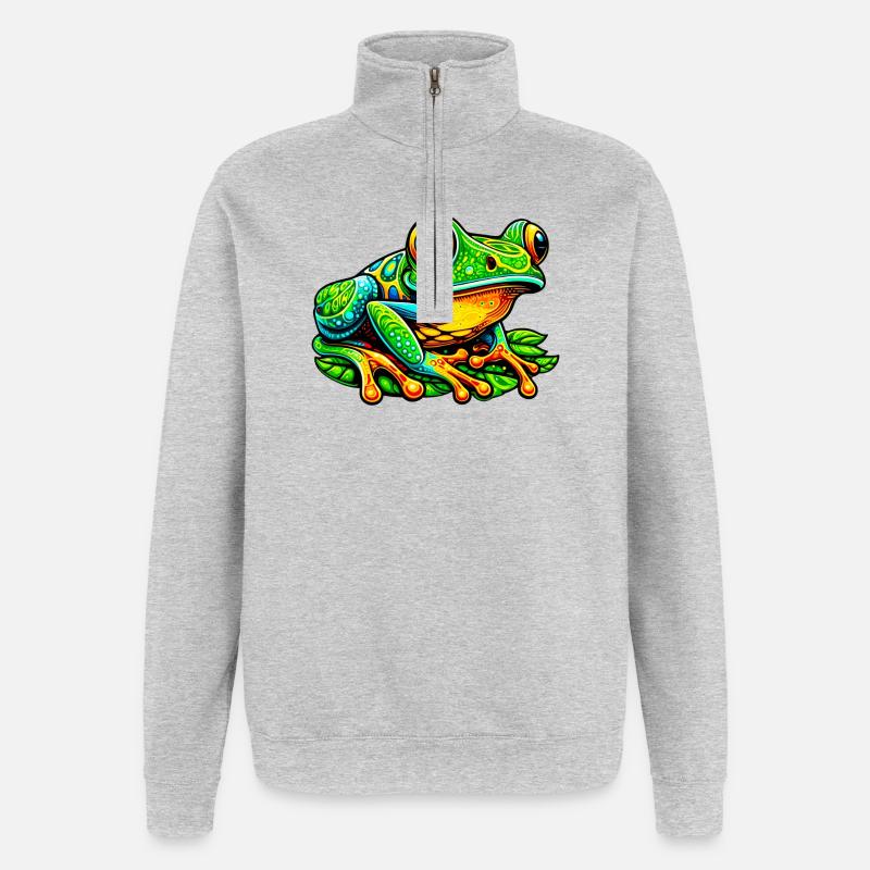 Frog - Quarter-Zip Sweatshirt - heather grey