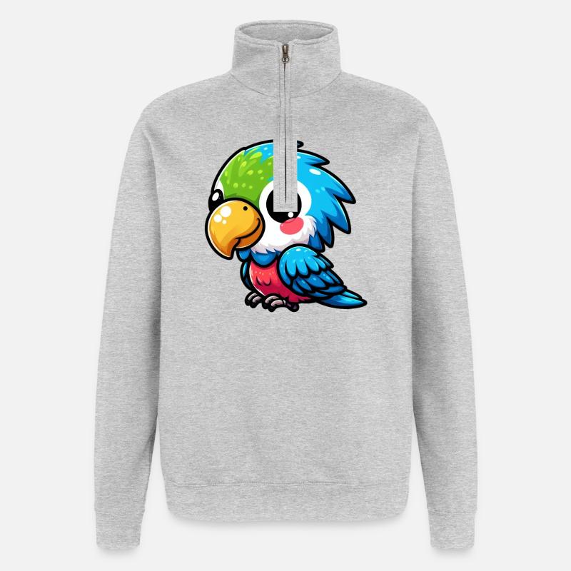 Parrot - Quarter-Zip Sweatshirt - heather grey
