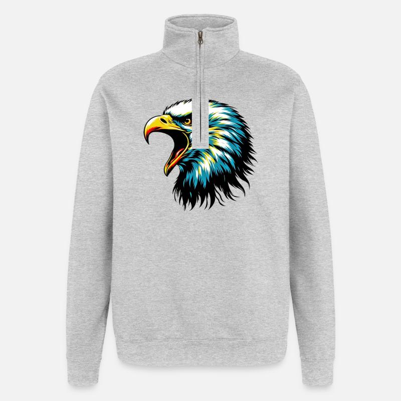 Eagle - Quarter-Zip Sweatshirt - heather grey