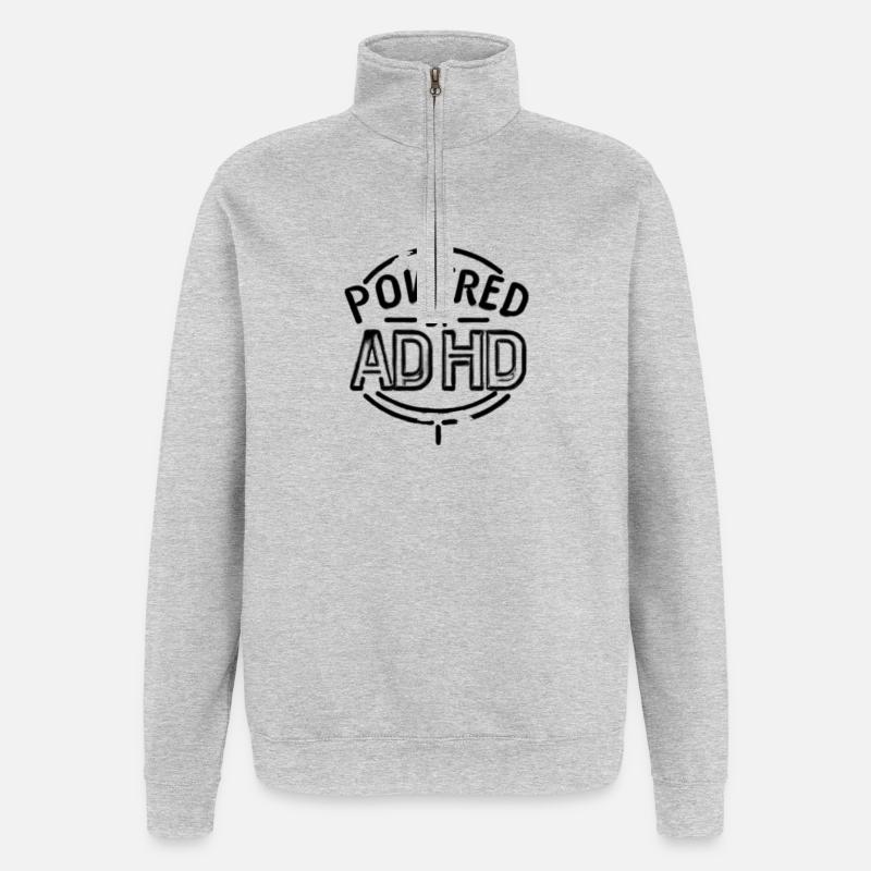 ADHD - Quarter-Zip Sweatshirt - heather grey