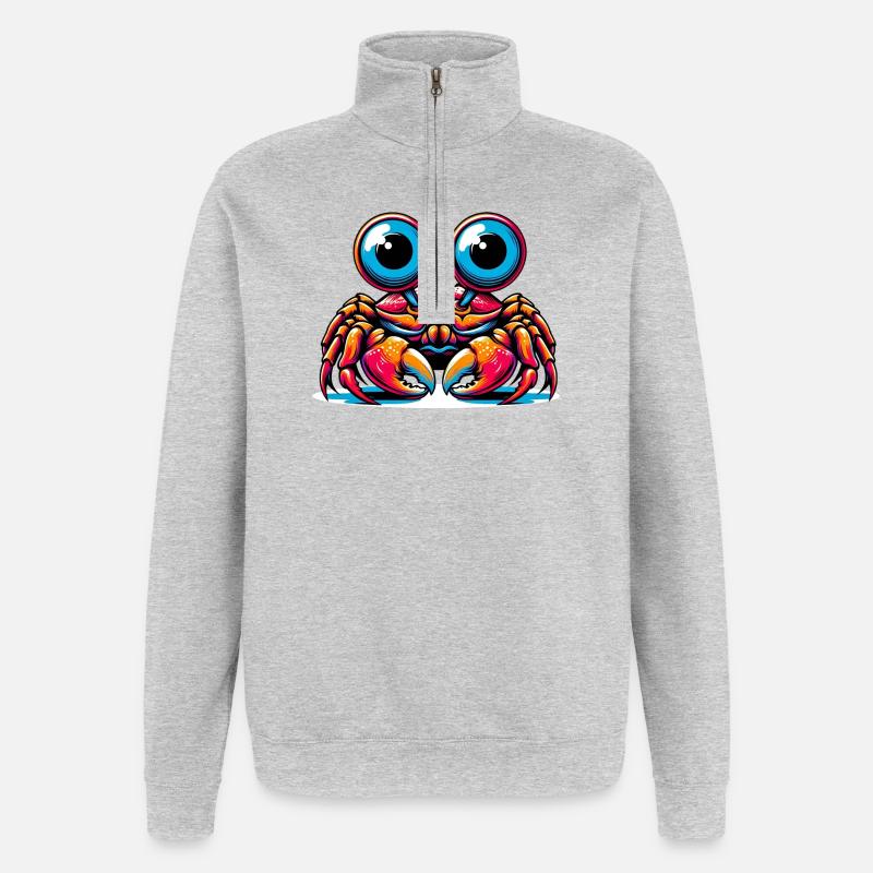 Krebs - Quarter-Zip-Sweatshirt - Grau meliert