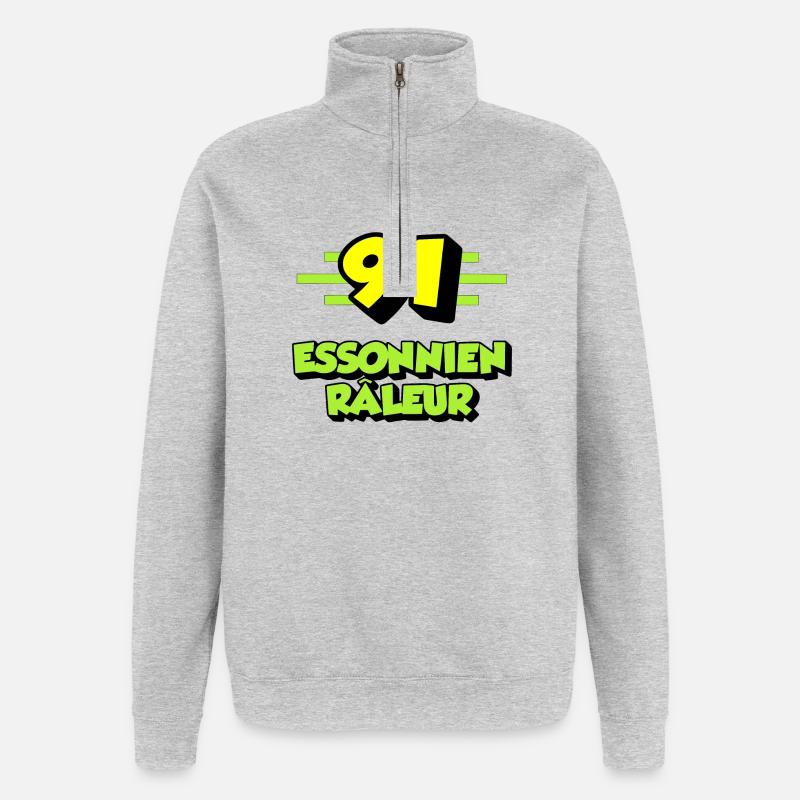 Complaining Essonne - Quarter-Zip Sweatshirt - heather grey