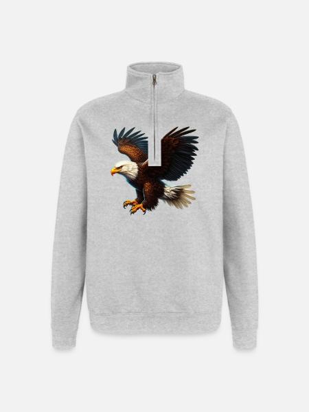 Eagle - Quarter-Zip Sweatshirt - heather grey
