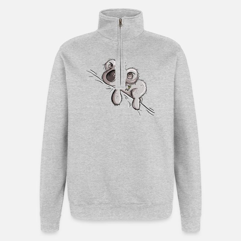Funny Koala Bear - Quarter-Zip Sweatshirt - heather grey
