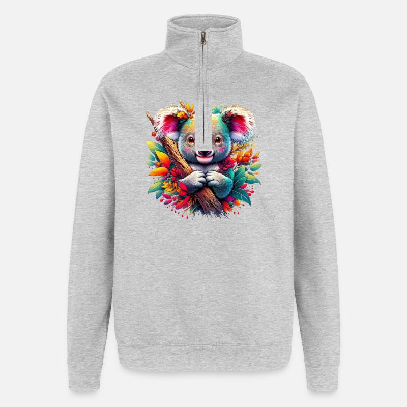 Koala - Quarter-Zip Sweatshirt - heather grey