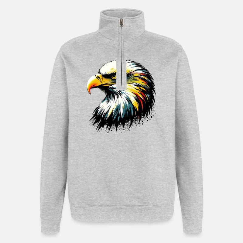 Eagle - Quarter-Zip Sweatshirt - heather grey