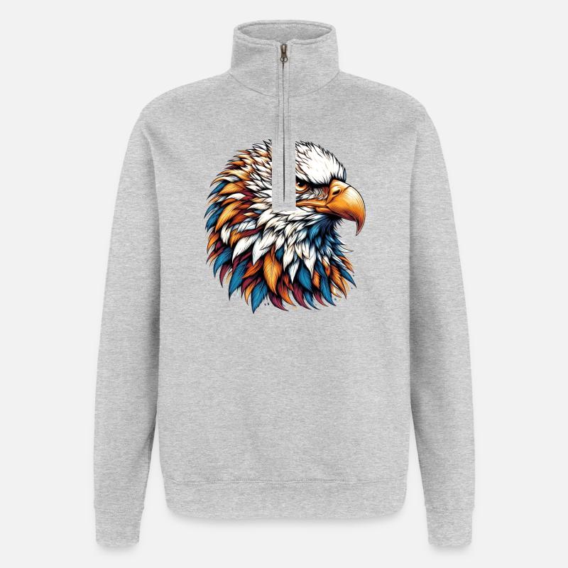 Eagle - Quarter-Zip Sweatshirt - heather grey