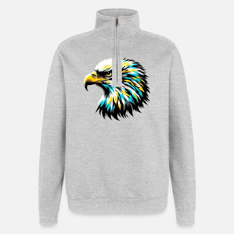 Eagle - Quarter-Zip Sweatshirt - heather grey