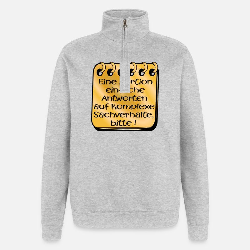 KOMPLEXE SACHVERHALTE - Quarter-Zip-Sweatshirt - Grau meliert