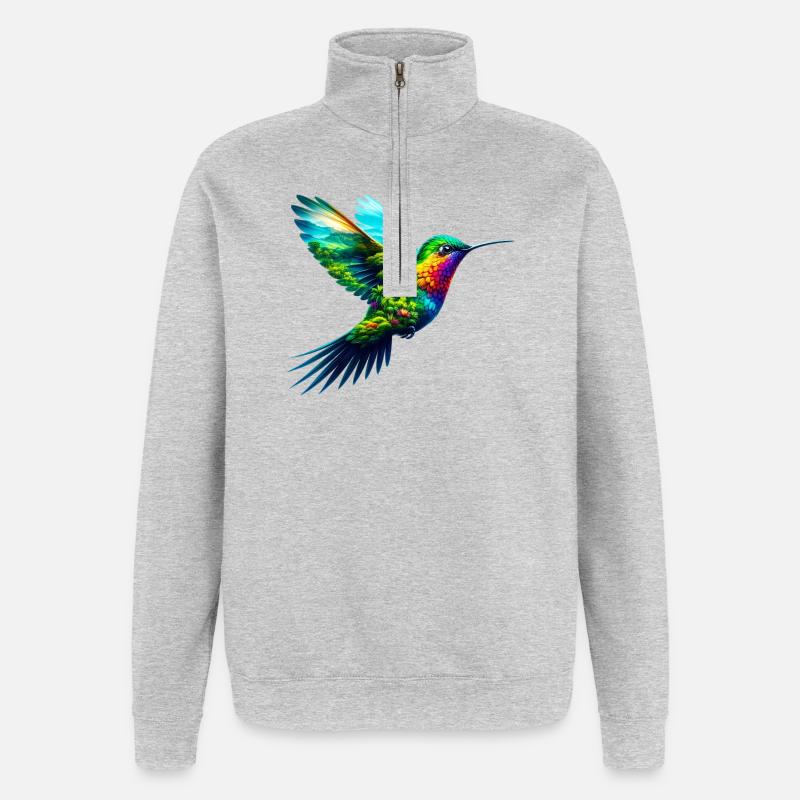 Kolibri - Quarter-Zip-Sweatshirt - Grau meliert
