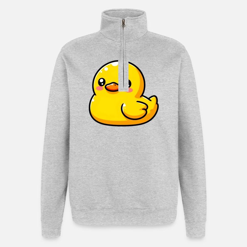 Duckling Duck Duck Duck - Quarter-Zip Sweatshirt - heather grey