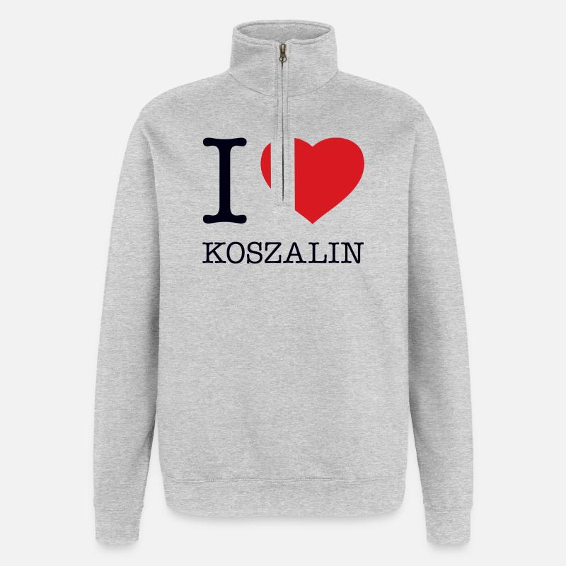 J’ADORE KOSZALIN - Sweat à zip 1/4 - gris chiné
