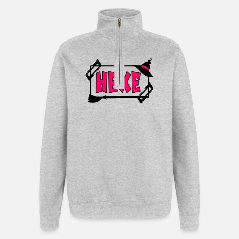 HEXEN KOSTÜME HALLOWEEN - Quarter-Zip-Sweatshirt - Grau meliert