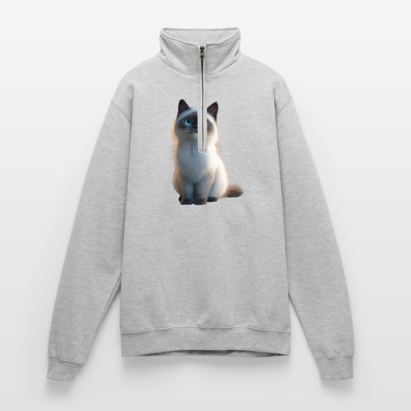 Chat Birman Chat Birman Sacré Chat Birman Mignon Chats Birmans Sweat à zip 1/4