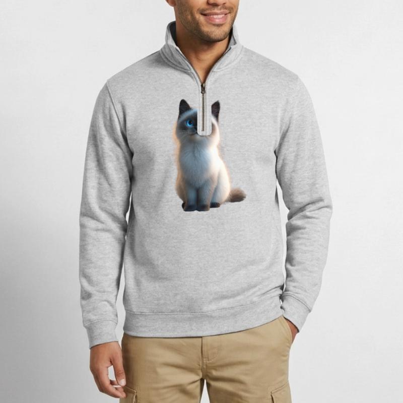 Chat Birman Chat Birman Sacré Chat Birman Mignon Chats Birmans Sweat à zip 1/4