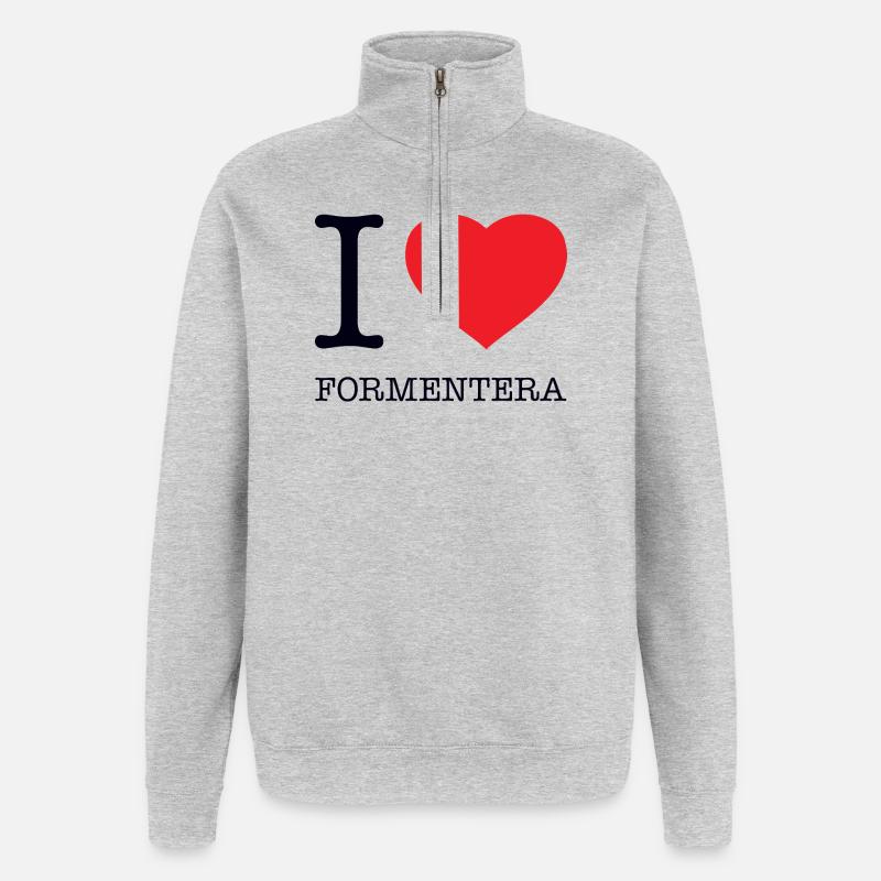 J’ADORE FORMENTERA - Sweat à zip 1/4 - gris chiné