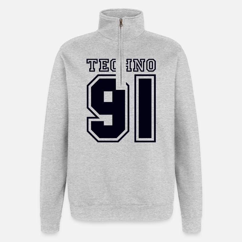 TECHNO 91 - Quarter-Zip Sweatshirt - heather grey