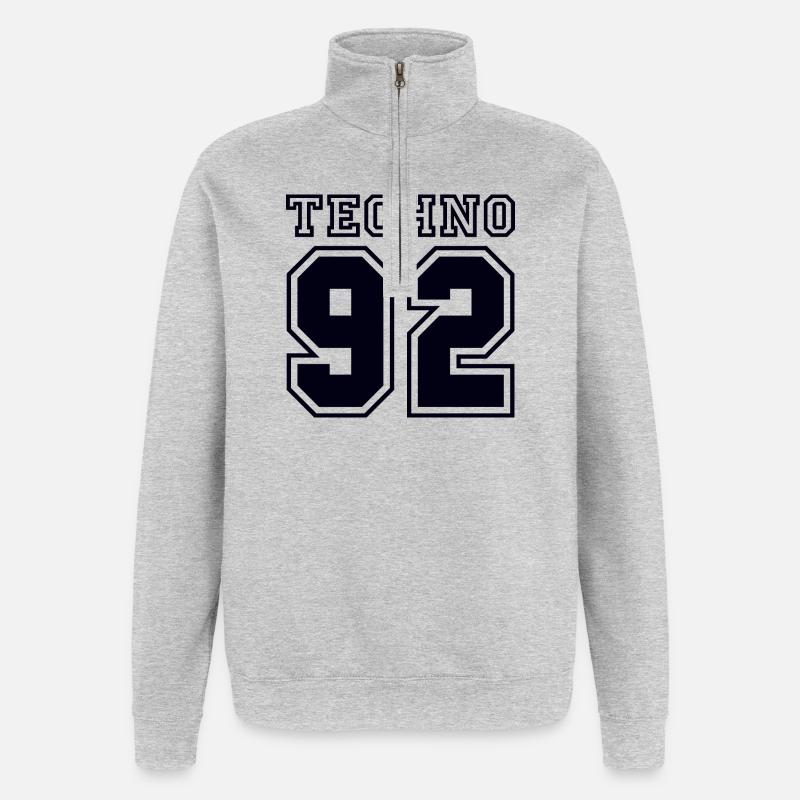 TECHNO 92 - Quarter-Zip Sweatshirt - heather grey