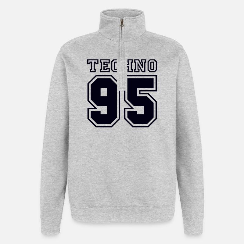TECHNO 95 - Quarter-Zip Sweatshirt - heather grey
