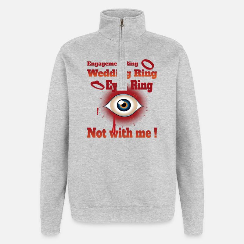 Single Leben - Quarter-Zip-Sweatshirt - Grau meliert