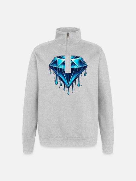 Diamond - Quarter-Zip Sweatshirt - heather grey
