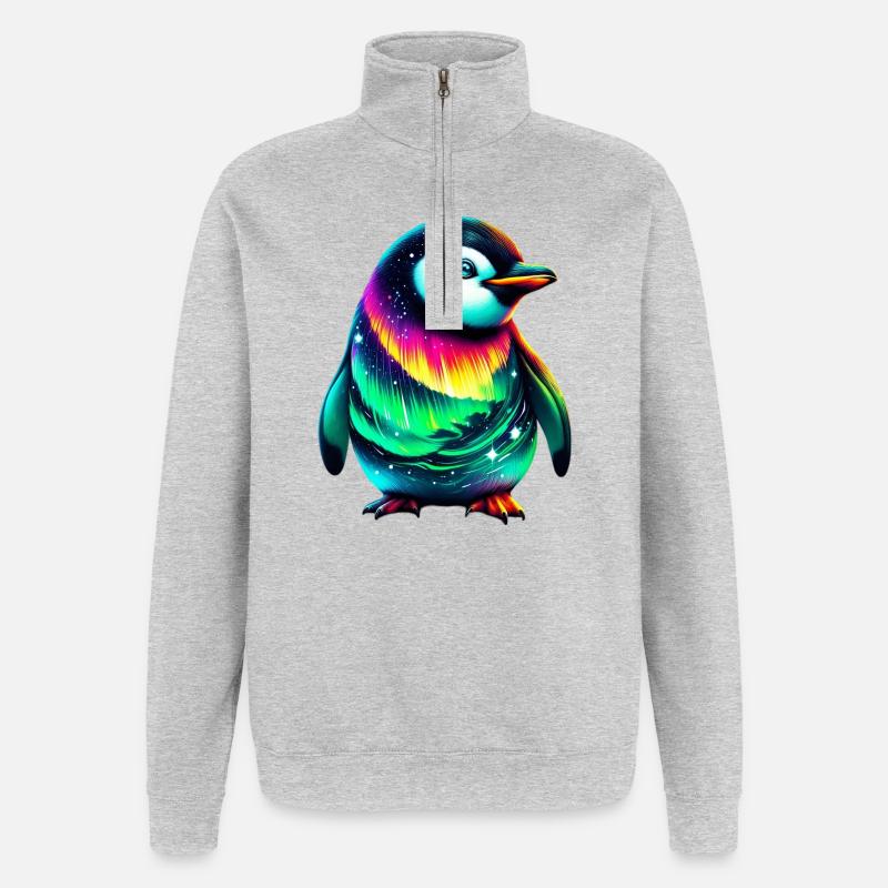 Penguin - Quarter-Zip Sweatshirt - heather grey