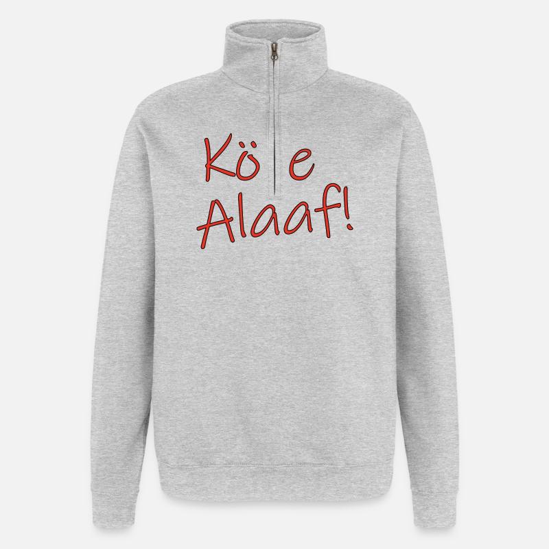 Kölle Alaaf! - Quarter-Zip-Sweatshirt - Grau meliert