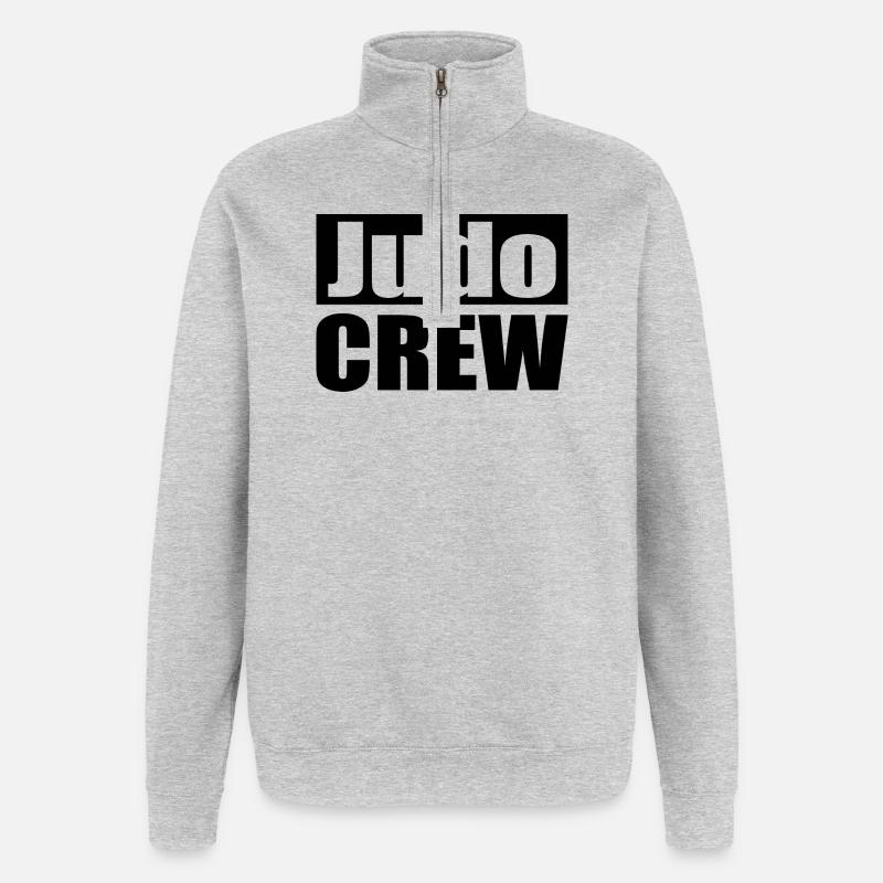 Judo Crew - Sweat à zip 1/4 - gris chiné