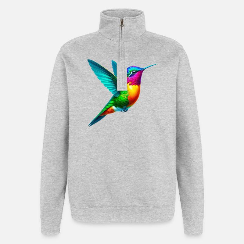 Colibri - Sweat à zip 1/4 - gris chiné
