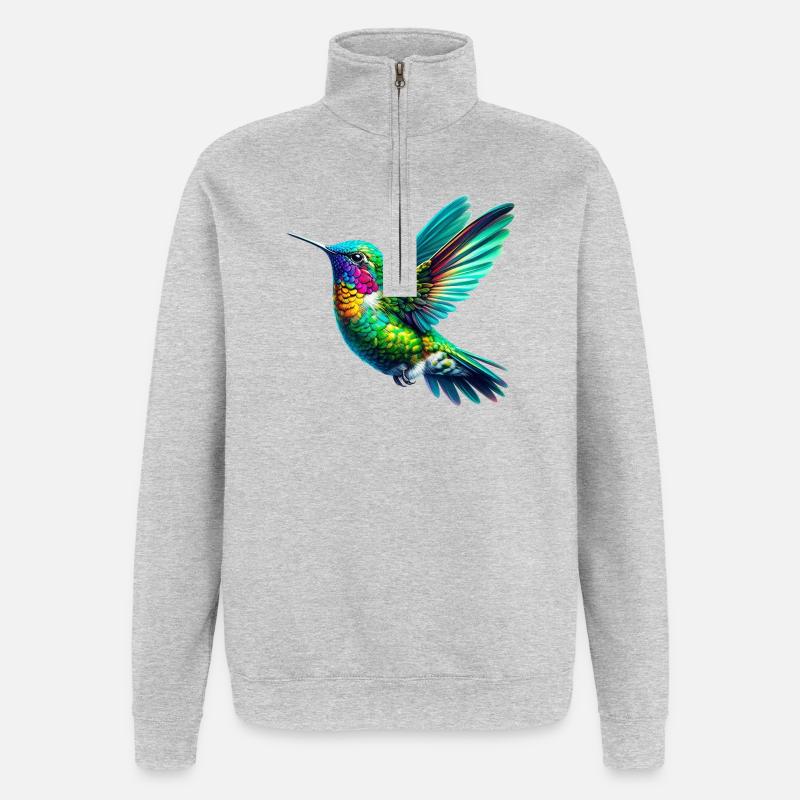 Kolibri - Quarter-Zip-Sweatshirt - Grau meliert