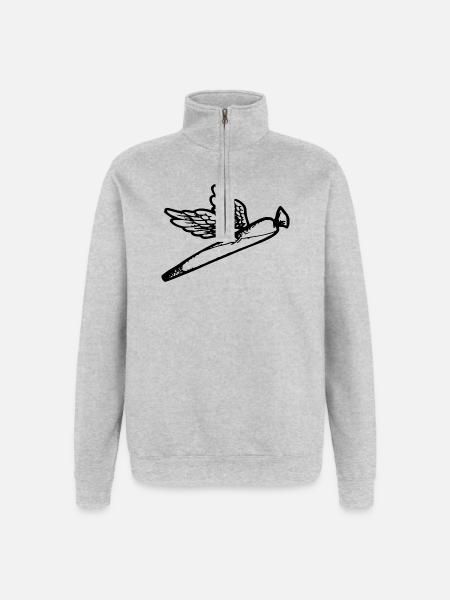 We fly so High - Quarter-Zip Sweatshirt - heather grey