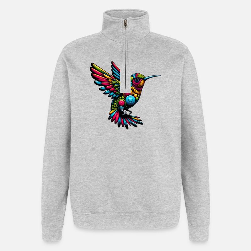 Kolibri - Quarter-Zip-Sweatshirt - Grau meliert