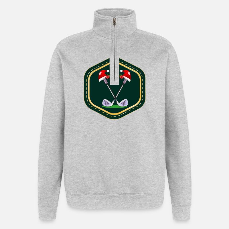 WEIHNACHTSGESCHENKE GOLFSPORT - Quarter-Zip-Sweatshirt - Grau meliert