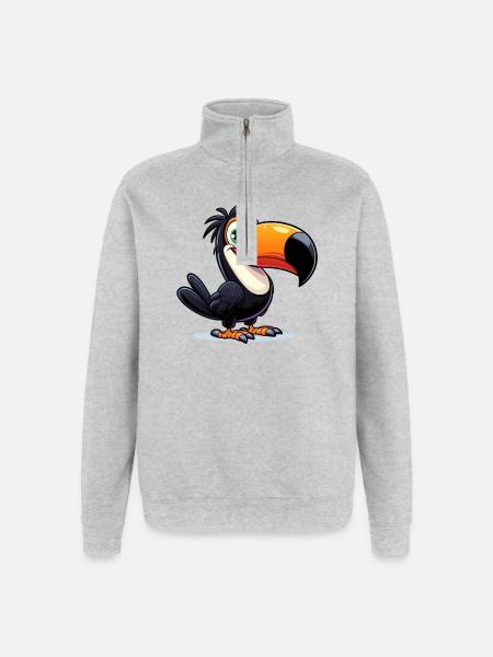 Toucan - Quarter-Zip Sweatshirt - heather grey